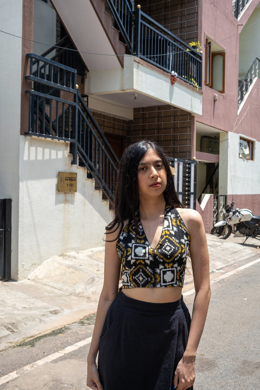 RANGOLI REVERSIBLE HALTER TIE-UP TOP