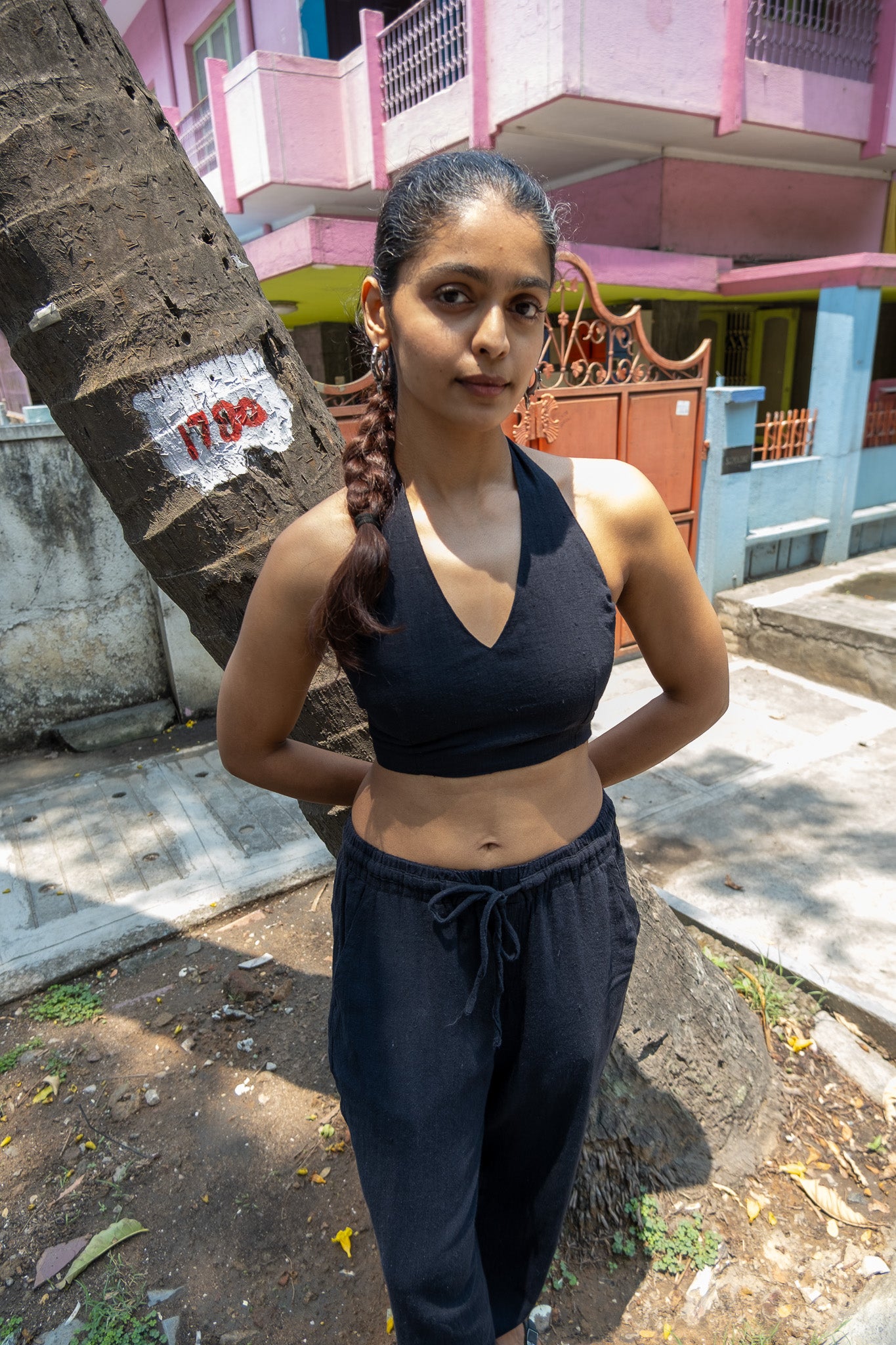 NAKSHA REVERSIBLE HALTER TIE-UP TOP